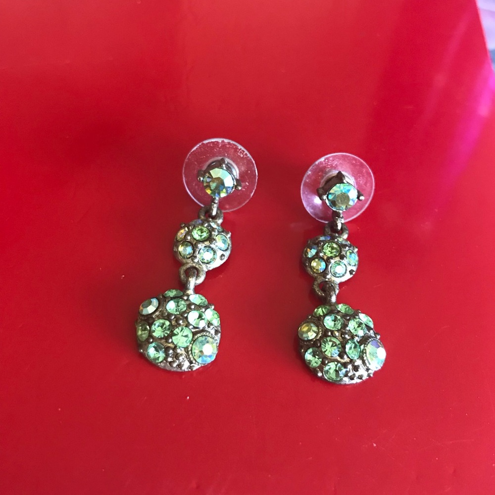 Beatiful Peridot and Crystal Earrings